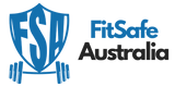 FitSafe Australia logo with a blue shield and barbell icon on a white background